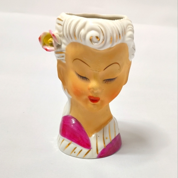 Vintage Lady Head Vase